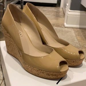 Via Spiga nude wedges never worn before